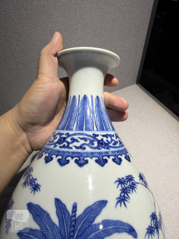 清咸丰 青花芭蕉纹玉壶春瓶 - 图6